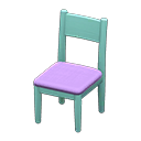 Animal Crossing Items Simple chair Purple Cushion color Blue