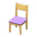 Animal Crossing Items Simple chair Purple Cushion color Natural