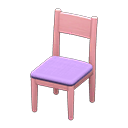 Animal Crossing Items Simple chair Purple Cushion color Pink