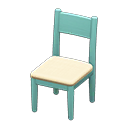 Animal Crossing Items Simple chair White Cushion color Blue