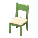 Animal Crossing Items Simple chair White Cushion color Green