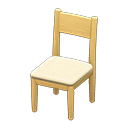 Animal Crossing Items Simple chair White Cushion color Natural