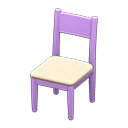 Animal Crossing Items Simple chair White Cushion color Purple