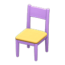 Animal Crossing Items Simple chair Yellow Cushion color Purple