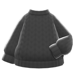 Animal Crossing Items Simple Knit Sweater Black