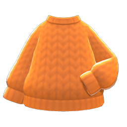 Animal Crossing Items Simple Knit Sweater Camel