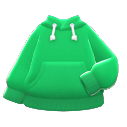 Animal Crossing Items Simple Parka Green