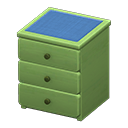 Animal Crossing Items Simple small dresser Blue Cloth Green