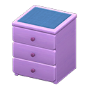 Animal Crossing Items Simple small dresser Blue Cloth Purple