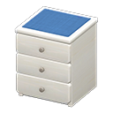 Animal Crossing Items Simple small dresser Blue Cloth White