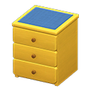 Animal Crossing Items Simple small dresser Blue Cloth Yellow