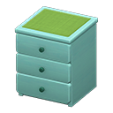 Animal Crossing Items Simple small dresser Green Cloth Blue