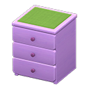 Animal Crossing Items Simple small dresser Green Cloth Purple