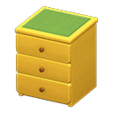 Animal Crossing Items Simple small dresser Green Cloth Yellow