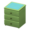 Animal Crossing Items Simple small dresser Light blue Cloth Green