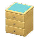 Animal Crossing Items Simple small dresser Light blue Cloth Natural