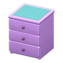 Animal Crossing Items Simple small dresser Light blue Cloth Purple