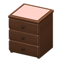 Animal Crossing Items Simple small dresser Pink Cloth Brown