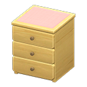 Animal Crossing Items Simple small dresser Pink Cloth Natural