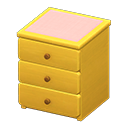 Animal Crossing Items Simple small dresser Pink Cloth Yellow