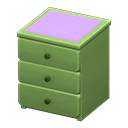 Animal Crossing Items Simple small dresser Purple Cloth Green