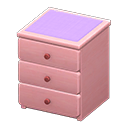 Animal Crossing Items Simple small dresser Purple Cloth Pink