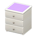 Animal Crossing Items Simple small dresser Purple Cloth White