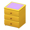 Animal Crossing Items Simple small dresser Purple Cloth Yellow