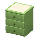 Animal Crossing Items Simple small dresser White Cloth Green