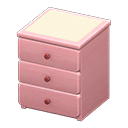 Animal Crossing Items Simple small dresser White Cloth Pink