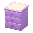 Animal Crossing Items Simple small dresser White Cloth Purple