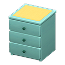 Animal Crossing Items Simple small dresser Yellow Cloth Blue