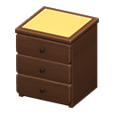 Animal Crossing Items Simple small dresser Yellow Cloth Brown