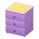 Animal Crossing Items Simple small dresser Yellow Cloth Purple