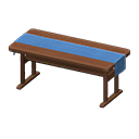 Animal Crossing Items Simple table Blue Cloth Brown