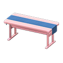 Animal Crossing Items Simple table Blue Cloth Pink