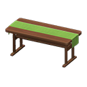 Animal Crossing Items Simple table Green Cloth Brown