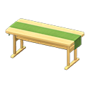 Animal Crossing Items Simple table Green Cloth Natural