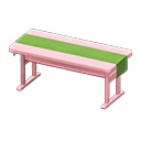 Animal Crossing Items Simple table Green Cloth Pink