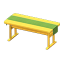 Animal Crossing Items Simple table Green Cloth Yellow