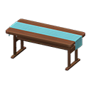 Animal Crossing Items Simple table Light blue Cloth Brown