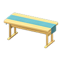 Animal Crossing Items Simple table Light blue Cloth Natural