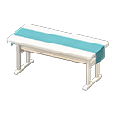 Animal Crossing Items Simple table Light blue Cloth White