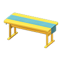 Animal Crossing Items Simple table Light blue Cloth Yellow