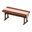 Animal Crossing Items Simple table Pink Cloth Brown