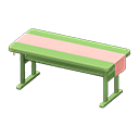 Animal Crossing Items Simple table Pink Cloth Green