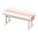 Animal Crossing Items Simple table Pink Cloth White