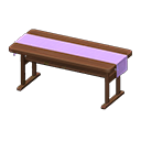 Animal Crossing Items Simple table Purple Cloth Brown