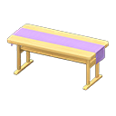 Animal Crossing Items Simple table Purple Cloth Natural