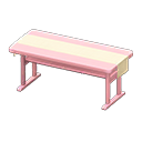 Animal Crossing Items Simple table White Cloth Pink